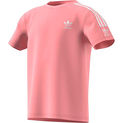 adidas New Icon tee Camiseta de Manga Corta, Niños, Rosa (Glory Pink/White), 13-14Y / 158