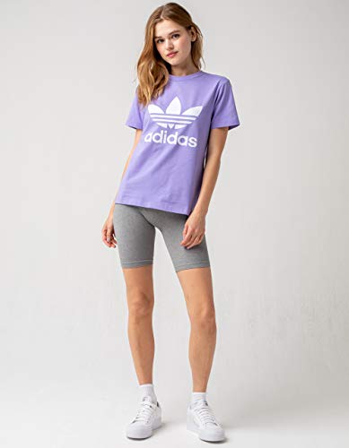 adidas Originals Trefoil - Camiseta para mujer - Morado - XX-Small