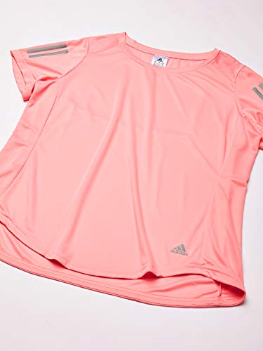 adidas Own The Run tee Camiseta de Manga Corta, Mujer, Glory Pink, L