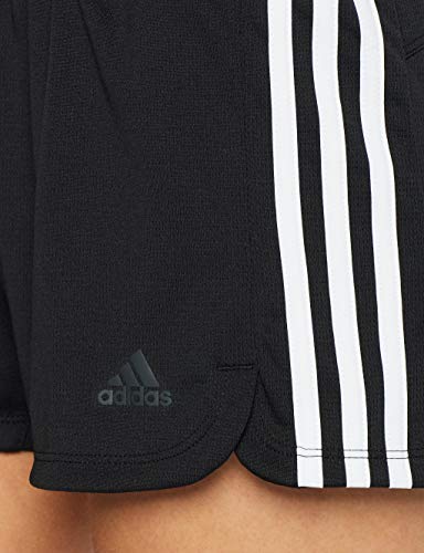 adidas Pacer 3S Knit Pantalones Cortos de Deporte, Mujer, Black/White, L