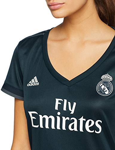 adidas Real Madrid 2018/2019 Camiseta 2ª Equipación, Mujer, Negro, M