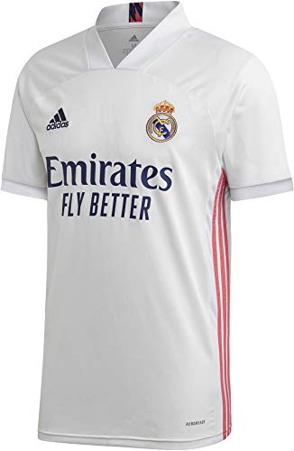 Adidas Real Madrid Temporada 2020/21 Camiseta Primera Equipación Oficial, Unisex, Blanco, XL