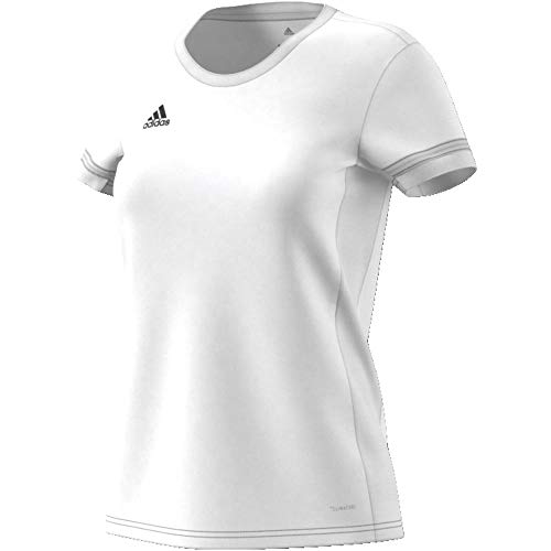 adidas T19 SS JSY W Camiseta de Manga Corta, Mujer, White, XL/L