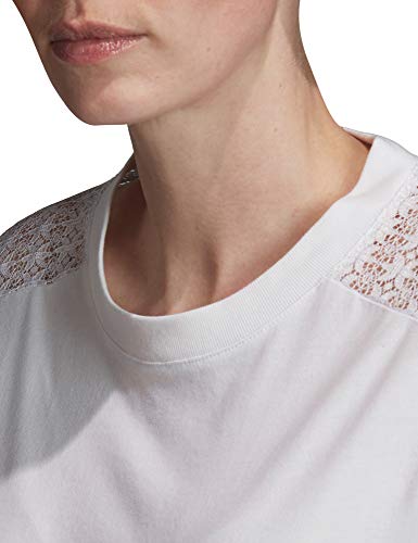 adidas tee Camiseta de Manga Corta, Mujer, White, 42
