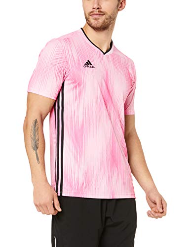 adidas Tiro 19 JSY Camiseta de Manga Corta, Hombre, True Pink/Black, 910Y
