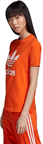 adidas Trefoil, Camiseta para mujer, Naranja (orange), 40