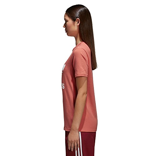 adidas Trefoil, Camiseta para mujer, Rojo (Trace Scarlet/White), 38