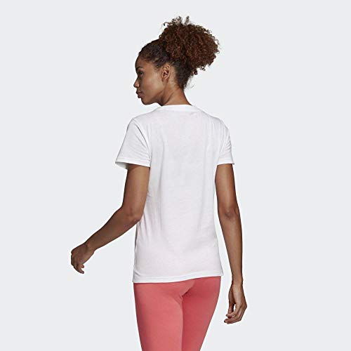 adidas W E Lin Slim T T-Shirt, Mujer, White/Black, M
