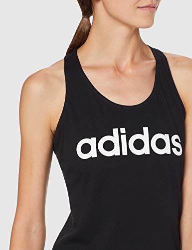adidas W E Lin Slim TK Camiseta sin Mangas, Mujer, Black/White, M