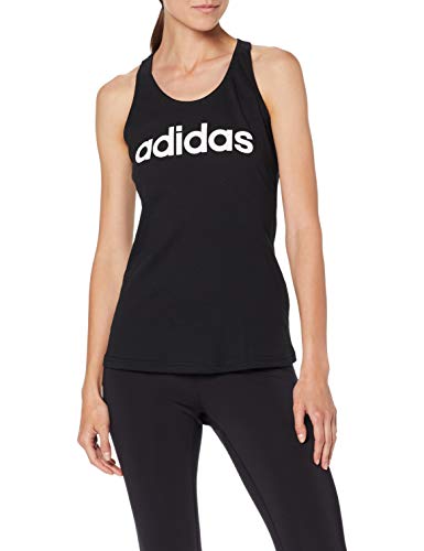 adidas W E Lin Slim TK Camiseta sin Mangas, Mujer, Black/White, M
