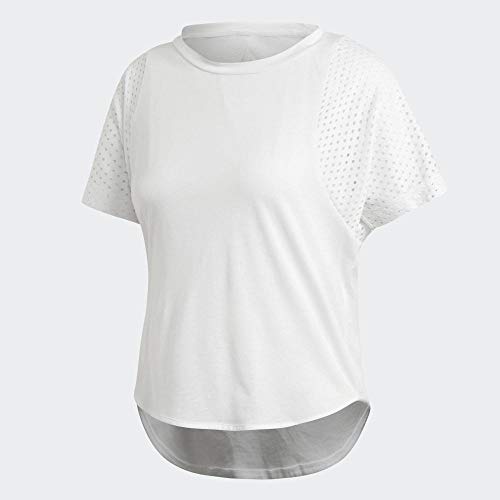 adidas W ID Mesh tee Camiseta de Manga Corta, Mujer, Blanco (White), S