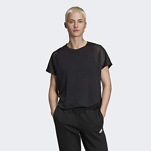adidas W ID Mesh tee Camiseta de Manga Corta, Mujer, Negro (Black), M
