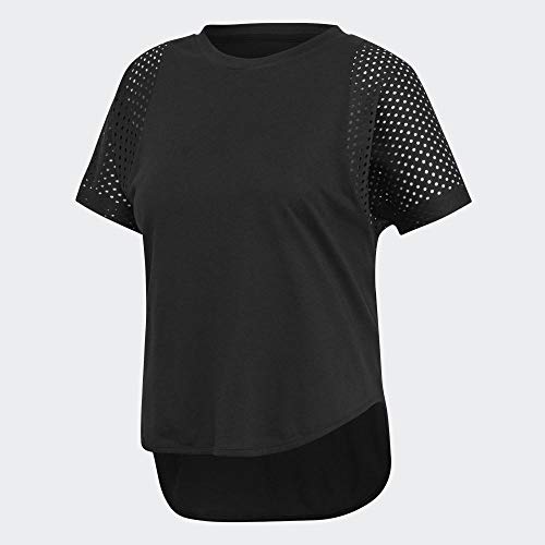 adidas W ID Mesh tee Camiseta de Manga Corta, Mujer, Negro (Black), M