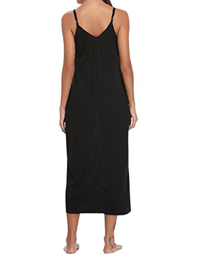Aibrou Vestidos Mujer Algodón Verano,Vestidos de Playa sin Mangas Falda Largo Sexy Elegante y Comodo Dress para Playa Casual Caminar Diario Compras