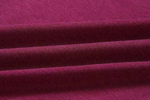 Ajpguot Verano Mujer Sexy Sin Tirantes Monos Color Sólido Mamelucos Manga Corta Jumpsuits de Playa Rompers (XL, 100251 Vino Tinto)