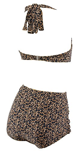 Aloha-Beachwear Leo Look Leopard Vintage Alode Rockabilly A1033 - Bikini para mujer leopardo S