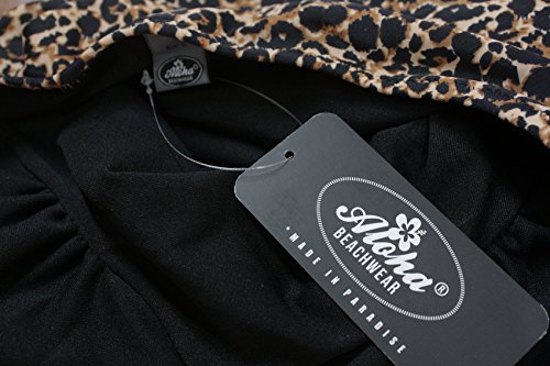 Aloha-Beachwear Leo Look Leopard Vintage Alode Rockabilly A1033 - Bikini para mujer leopardo S