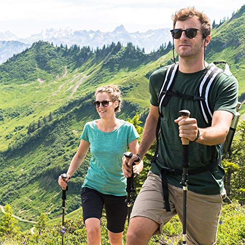 Alpin Loacker Bio Premium Merino - Camiseta de manga corta para mujer (talla L), color azul