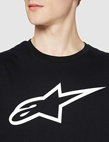 Alpinestars - Camiseta con Cuello Redondo de Manga Corta para Hombre, Color Blanco (Black/White), Talla X-Large