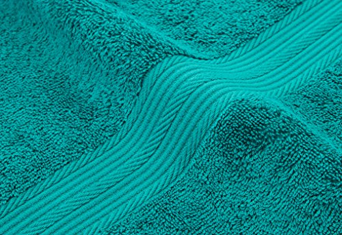 Amazon Basics AB Fade Resitant, 100% Algodón, Verde, 2 baño + 2 manos