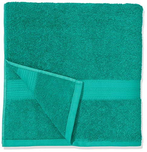 Amazon Basics AB Fade Resitant, 100% Algodón, Verde, 2 baño + 2 manos