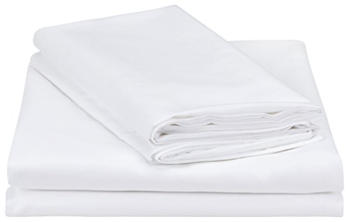 Amazon Basics Duvet Set, Blanco, 220 x 250 cm + 2 fundas 50 x 80 cm