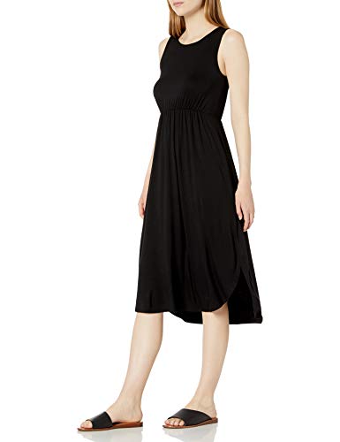 Amazon Brand – Daily Ritual: vestido sin mangas para mujer, Negro (Black 1), US L (EU L - XL)