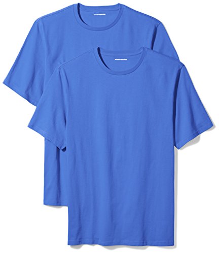 Amazon Essentials 2-Pack Regular-Fit Short-Sleeve Crewneck T-Shirts Camiseta, Azul (Imperial Blue), X-Small