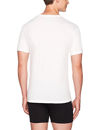 Amazon Essentials 6-Pack V-Neck Undershirts Camisa, Blanco (White), X-Large