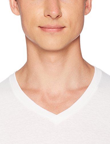 Amazon Essentials 6-Pack V-Neck Undershirts Camisa, Blanco (White), X-Large