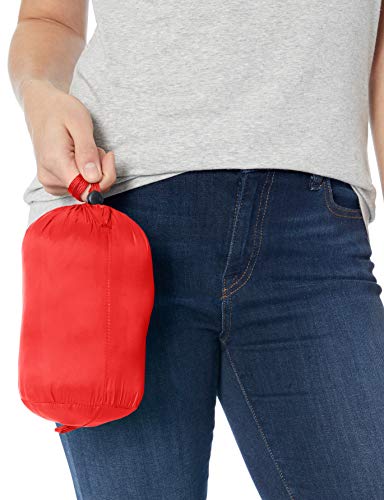 Amazon Essentials - Abrigo acolchado para mujer, plegable, ligero y resistente al agua, Rojo (red), US M (EU M - L)