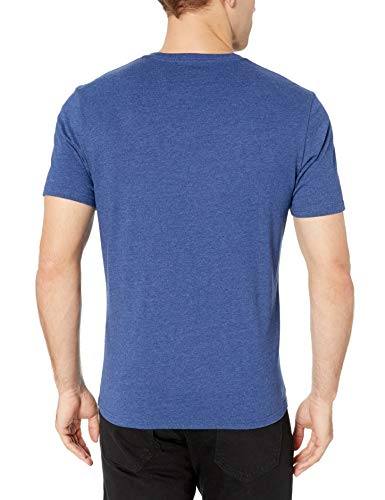 Amazon Essentials – Camiseta con cuello en V para hombre (2 unidades), Azul (Navy Heather Nav), US S (EU S)
