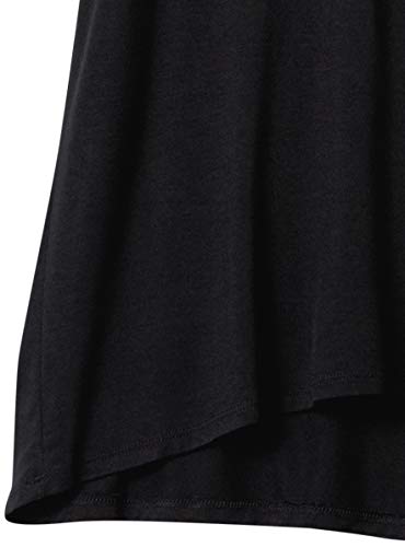 Amazon Essentials - Camiseta de manga corta holgada con cuello redondo para mujer, Negro, US L (EU L - XL)