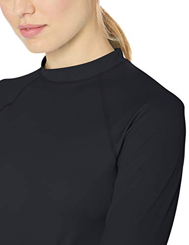 Amazon Essentials - Camiseta de protección solar con manga larga para mujer, Negro, US L (EU L)