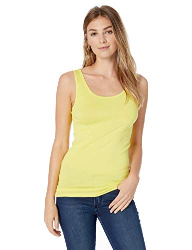 Amazon Essentials – Camiseta de tirantes de corte entallado para hombre (2 unidades), Amarillo (Yellow/White), US S (EU S - M)