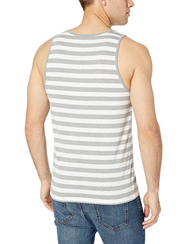 Amazon Essentials – Camiseta de tirantes de corte entallado para hombre, Gris jaspeado claro/ blanco, US XS (EU XS)