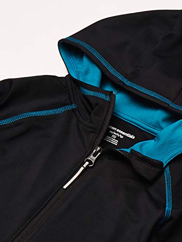 Amazon Essentials - Chaqueta deportiva con cremallera completa para niña, Negro, US XS (EU 104-110 CM)