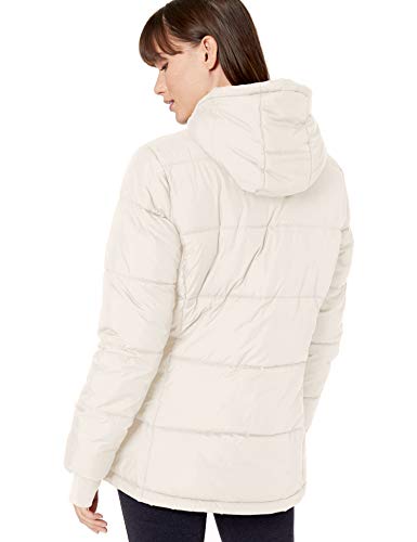 Amazon Essentials Heavy-Weight Hooded Puffer Coat Dress-Coats, Ivory, XL