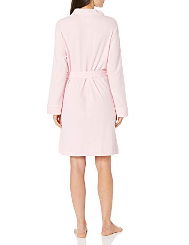 Amazon Essentials Lightweight Waffle Mid-Length Robe Bathrobes, Rosa Claro, S