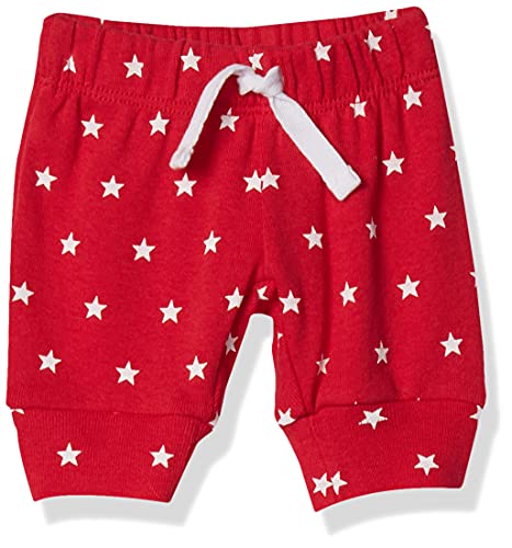 Amazon Essentials – Pantalones con cintura elástica para niño (4 unidades), Azul/Rojo/Blanco, Bebé prematuro