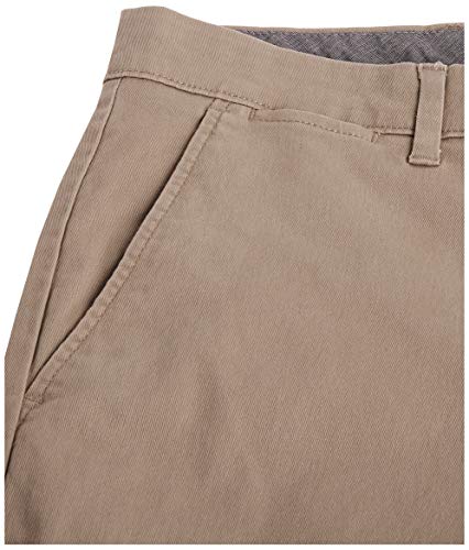 Amazon Essentials - Pantalones elásticos informales con corte recto para hombre, Beige (Khaki), 30W x 32L