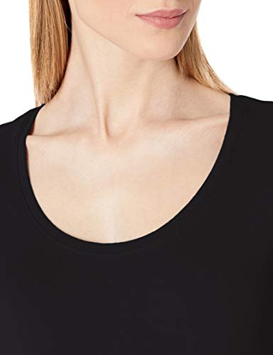 Amazon Essentials Paquete de 2 Camisetas de Manga Corta con Cuello Redondo. Fashion-t-Shirts, Negro/Negro, M, Pack de 2