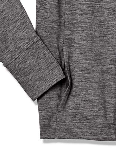 Amazon Essentials Plus Size Brushed Tech Stretch Popover Hood Fashion-Hoodies, Dark Grey Space Dye, 3X