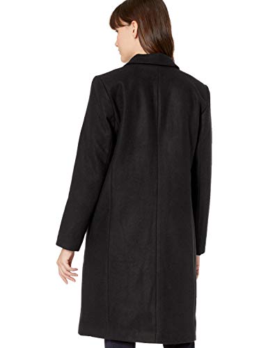 Amazon Essentials Plush Button-Front Coat Outerwear, Negro, US S (EU S - M)