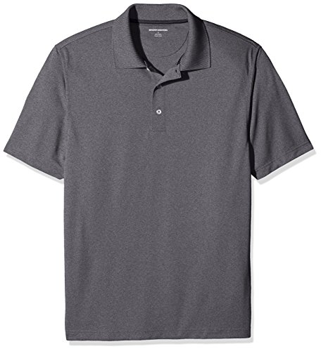 Amazon Essentials Regular-Fit Quick-Dry Golf Polo Shirt, Gris (Medium Heather Grey)