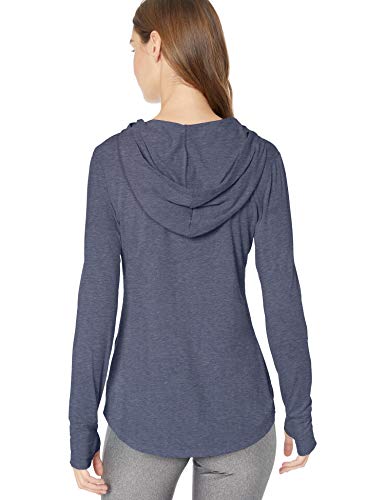 Amazon Essentials Studio Long-Sleeve Cross-Front Hoodie Athletic, Azul jaspeado (Nightshadow Blue Heather), US M (EU M - L)