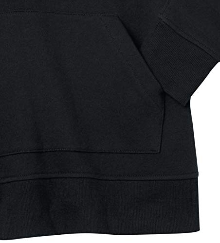 Amazon Essentials Sudadera con Capucha y Cuello en V Abierto de Manga Larga de Ajuste clásico Fashion-Hoodies, Negro, L