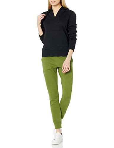 Amazon Essentials Sudadera con Capucha y Cuello en V Abierto de Manga Larga de Ajuste clásico Fashion-Hoodies, Negro, L