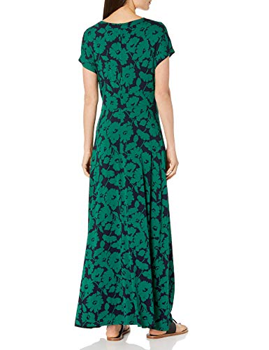 Amazon Essentials Twist Front Maxi Dress, Verde Navy Abstract Floral, 38-40