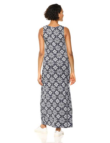 Amazon Essentials - Vestido maxi sin mangas para mujer, Large Tile Navy, US XS (EU XS - S)